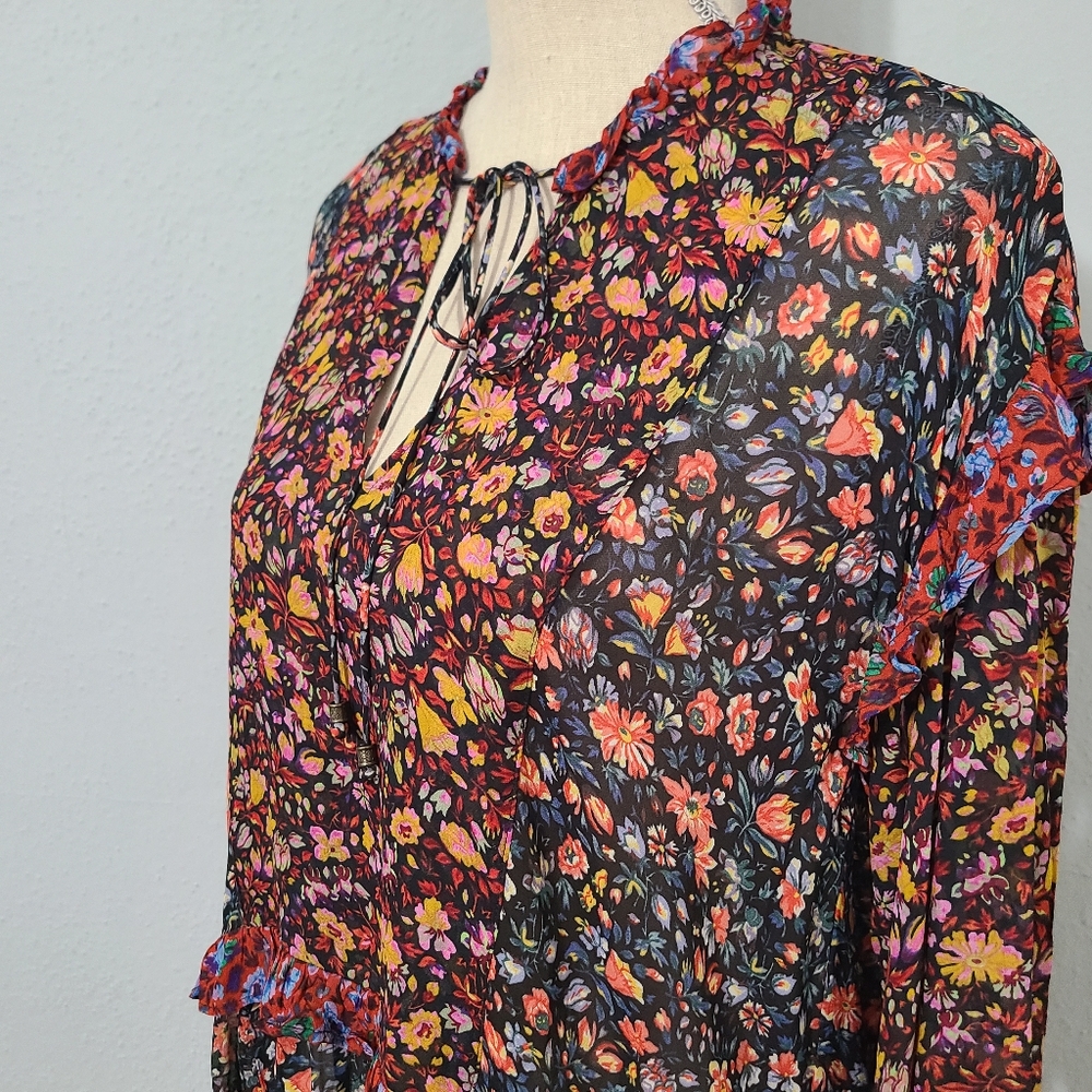 Anthropologie Floral Oversized Swing Dress Size Small - Picture 3 of 11